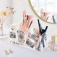 thumbnail image 5 of Hand Drawn Camera Acrylic Pencil Pen Holder Cup 4 Compartments Desktop Organiser 7.87"x2.78"x3.54", 5 of 7