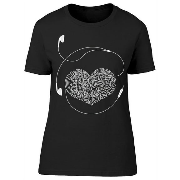 The Music Is In My Heart T-Shirt Women -Image by Shutterstock Women T-Shirt, Female Medium
