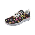 thumbnail image 3 of chaqlin Skull Sneakers for Women Men Size 5.5 Breathable Lace Up Running Mesh Shoes Mushroom Low Top Walking Shoes Outdoor Slip on Training Flats, 3 of 7
