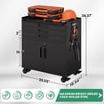 thumbnail image 2 of IKIMI Metal Garage Storage Cabinet with Wheels, Lockable Rolling Tool Cabinet with 2 Pegboard and 10 Hook for Workshop, Basement, Warehouse, 2 of 8
