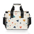 thumbnail image 7 of FORMRS Insulated Cooler Bag 24 Cans Capacity Soft Leakproof Lunch Box with Side Pockets, Beige Simple Shapes, 7 of 7