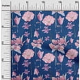 thumbnail image 1 of oneOone Viscose Chiffon Royal Blue Fabric Flower Watercolor Sewing Craft Projects Fabric Prints By Yard 42 Inch Wide, 1 of 4