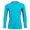 Aqua Blue/Grey, variant on Sporti Youth Unisex S/S UPF 50+ Sport Fit Rash Guard, Crew Neck, Short Sleeve (Juniors)