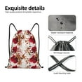 thumbnail image 3 of Yiaed Lilies Flowers Print Drawstring Bags Drawstring Backpack Bulk String Back Pack Gym Sport Bag-Small, 3 of 5