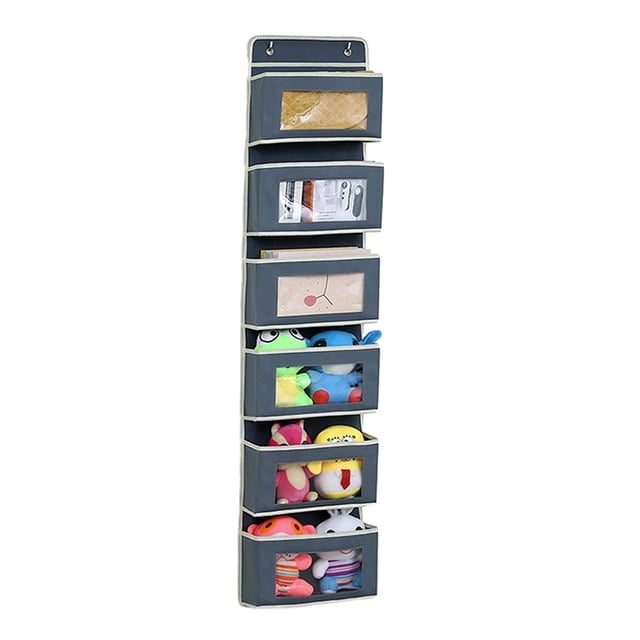 Laklulu - Estantes colgantes de tela para pared con 3 a 6 bolsillos grandes, organizador para colgar sobre la puerta, para armario, dormitorio