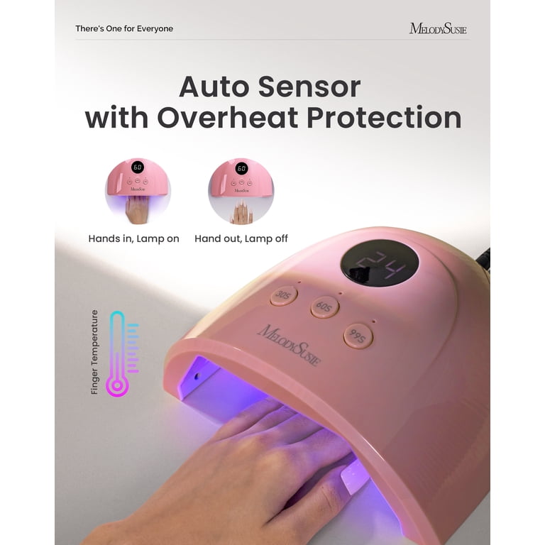 MelodySusie Plus30E 36W UV LED Nail Lamp, Dark Pink photo 3