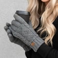thumbnail image 2 of CC Cable Knit Fleece Lined Gloves, 2 of 6