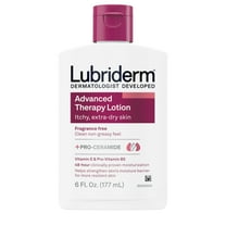 Lubriderm Advanced Therapy Fragrance-Free Lotion, Vitamin E, 6 fl. oz