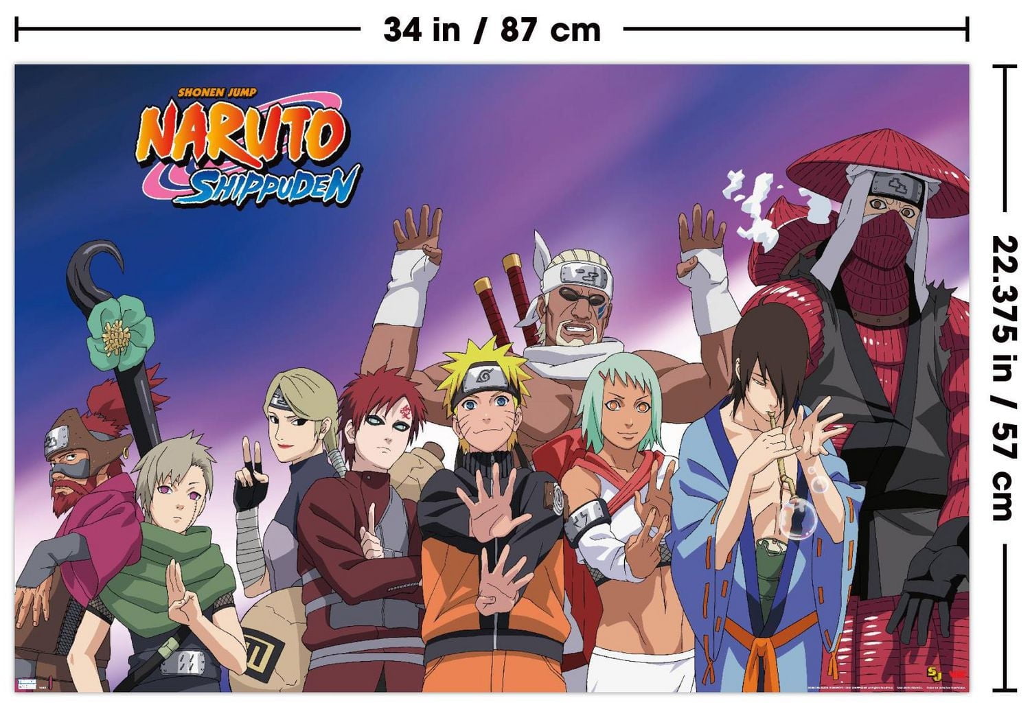 Naruto Shippuden - Together Wall Poster, 22.375" x 34"