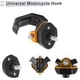 thumbnail image 5 of Gancho colgante ajustable para motocicleta, gancho doble tipo cuerno, soporte para casco y equipaje para scooters y bicicletas, tono negro dorado, 1 Pc, 65mm, 5 of 7