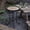 B, variant on Mosaic Side Table - Small Patio Outdoor Table Indoor Folding Round End Table with Plant Stand