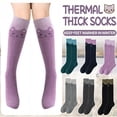 thumbnail image 4 of 3 Pairs Kids Merino Wool Knee High Socks Boys Girls Thermal Warm Thick Cushioning Socks for Winter Snow Ski, 4 of 5