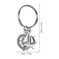 thumbnail image 2 of KAKOWELY Sailing Theme Key Chain Bag Pendant Sailboat Rudder Compass Lighthouse Charm Keychain,2.36X"X1.18"X0.2", 2 of 5