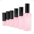 thumbnail image 4 of 2 botellas de spray de vidrio vacías con bomba para perfume, tónico, atomizador ámbar, color rosa. 5ml, 4 of 9