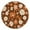 Brown Daisy Flower, variant on Dark Blue Daisy Flower Pattern Round Fitted Tablecloth with Elastic Edge,Dining Table Cover Waterproof,Outdoor Round Tablecloth for Camping,Dining,Indoor and Outdoor