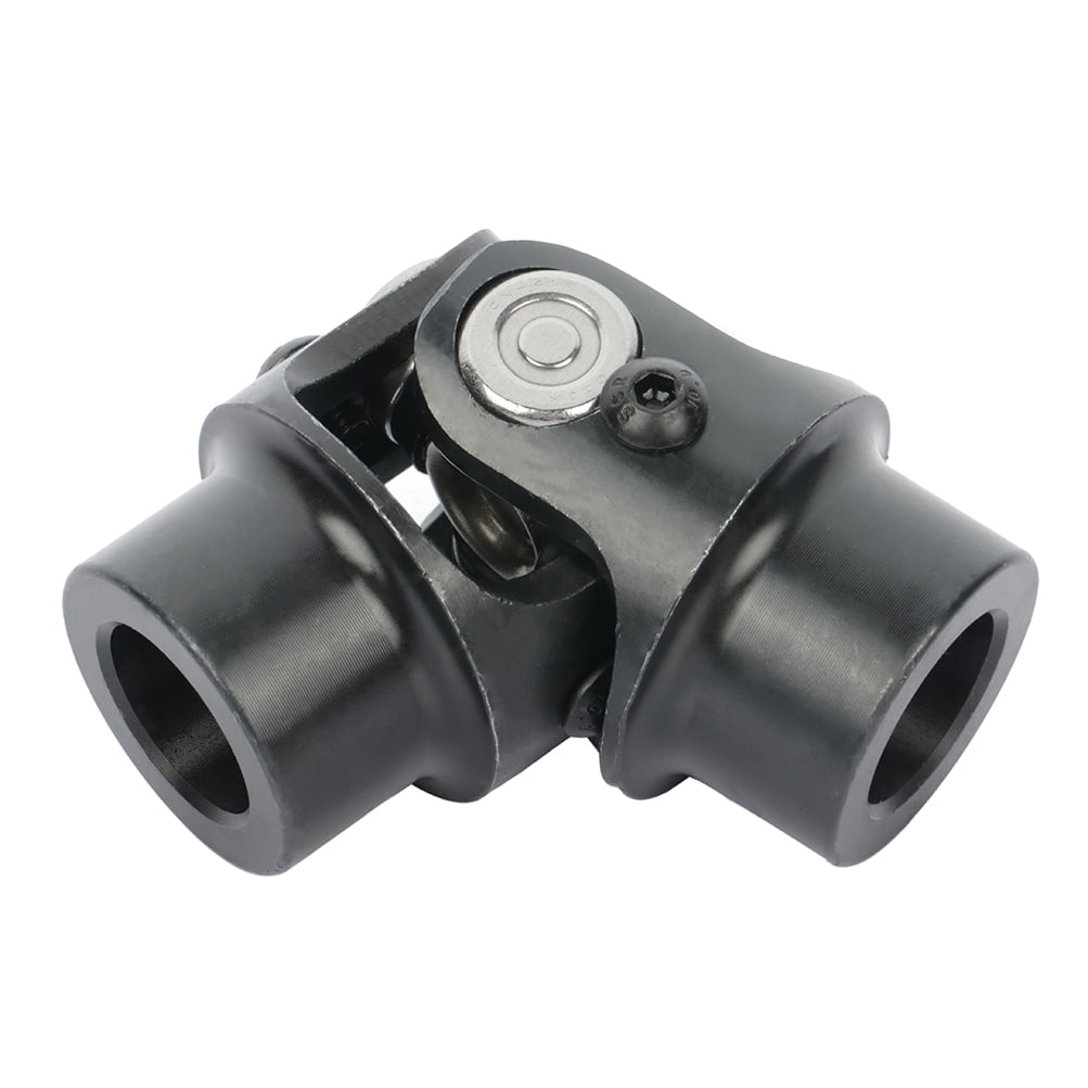 CCIYU Single Universal Steering Black Steel U-Joint 3/4" Smooth x 3/4" Smooth Round 35 Degree