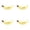 Yellow 4PCS, variant on In Fruit And Vegetable Shapes Squeaky Chew With PP Filling For Interactive Play And Teeth Cleaning