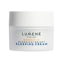 Lumene Nordic C Overnight Bright Sleeping Cream - Skin Brightening Face Cream with Vitamin C Vitamin E - Hyaluronic Acid Moisturizer for All Skin Types, 50mL