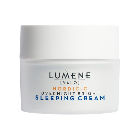 Lumene Nordic C Overnight Bright Sleeping Cream - Skin Brightening Face Cream with Vitamin C   Vitamin E - Hyaluronic Acid Moisturizer for All Skin Types, 50mL