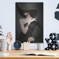 thumbnail image 6 of Luxe Metal Art 'Lady in Black' by Luxe Portfolio, Metal Wall Art, 12"x16", 6 of 9