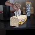 thumbnail image 4 of ZUXONGSY Sunflower Cow Tissue Box Cover Leopard Print PU Leather Tissue Box Cover with Buckle Rectangular Tissue Box Cover Customized Printed Tissue Cover for Table, Dresser, Countertop, 4 of 7