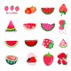 thumbnail image 5 of Pegatinas de vinilo impermeables con sandías y fresas, 50 unidades, 5 of 5