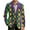 Pink, variant on Mardi Gras Blazer for Men Lightweight Corduroy Carnival Themed Pattern Two Button Parada Party Slim Fit Jacket with Pockets