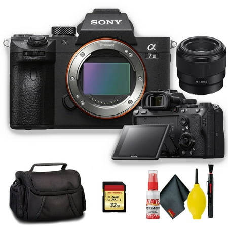 Sony Alpha a7 III Mirrorless Camera with 32GB SD Card & 50mm F1.8 E-Mount Lens 1 Unit - Standard Kit(International Model)