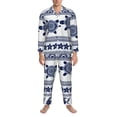 thumbnail image 3 of Naloa Sea Underwater Turtles Men’s Pajamas Set - Long Sleeve Button Down Sleep Shirt and Pajama Bottoms Sleepwear Set-X-Large, 3 of 7