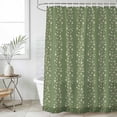 thumbnail image 6 of Sage Green Floral Shower Curtain Set - Extra Long 72" x 96" Washable Bathtub Curtain with 12 Hooks, Spring Flowers Waterproof Fabric Stall Shower Curtains for Bathroom/Bathtub Décor, 6 of 6