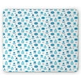 thumbnail image 1 of Folk Art Mouse Pad, Simplistic Continuous Pattern with Flowers Dots and Leaves, Rectangle Non-Slip Rubber Mousepad, Sea Blue Sky Blue, by Ambesonne, 1 of 1