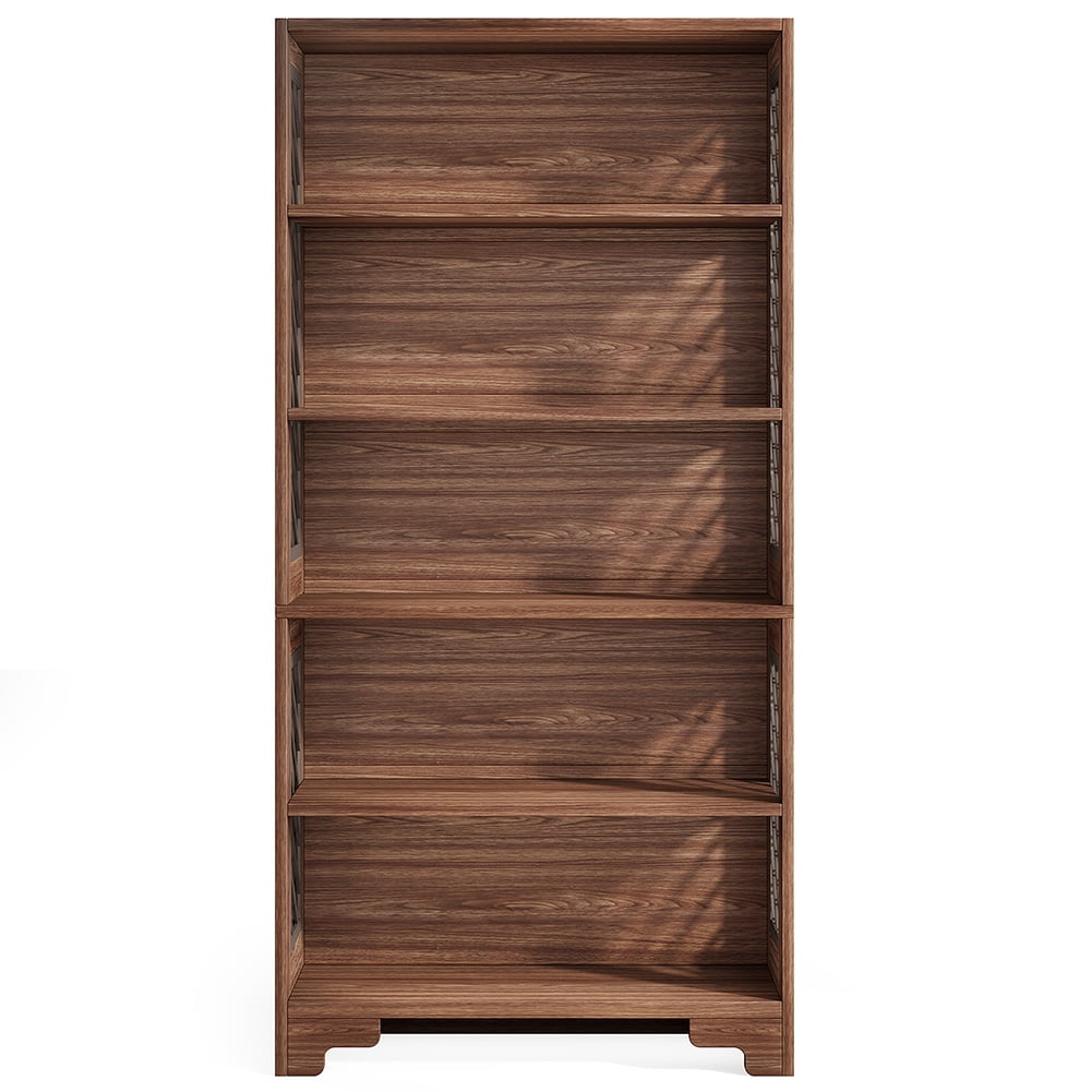 Spaco 70.8" Freestanding Bookshelf, 6-Tier Bookcase Display Rack Storage Shelves, Bookshelf for Indoor, Brown