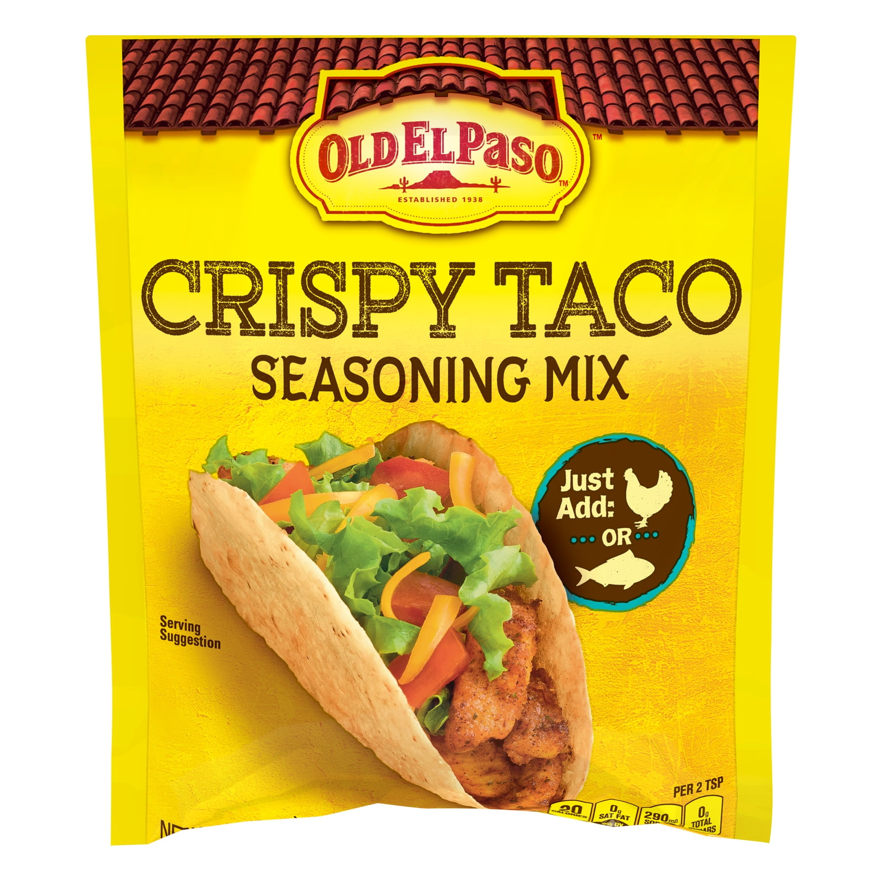 Old El Paso Crispy Taco Seasoning Mix For Chicken Or Fish, 1 oz