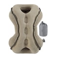 thumbnail image 1 of Almohada de viaje inflable, cómoda y ergonómica para el cuello y la cabeza en el avión. Gris con bolso, 1 of 9