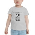 thumbnail image 2 of Good Bass Players Stay Out of Treble Cute Toddler T-Shirts for Boys Girls (Gray, 3T), 2 of 5