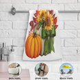 thumbnail image 3 of Coolnut Watercolor Fall Pumpkin Hand Towels 2 PCS, Ultra Soft and Highly Absorbent, Autumn Sunflowers Decorative Fingertip Towel for Home, Bathroom, Kitchen, 28.3"x14.4", 3 of 4