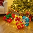 thumbnail image 6 of Costway 4 FT Stackable Holiday Present Boxes with LEDs and Bows for Indoor Outdoor Home, 6 of 10