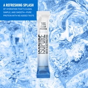 Isopure Clear Protein Powder with Electrolytes, Unsweetened Stick Pack, 6 Count