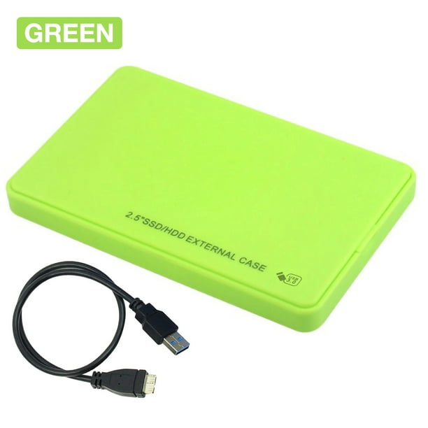 Caja de disco duro USB 3,0 de 2,5 pulgadas, carcasa externa móvil SATA HDD SSD de 5Gbps para ordenador portátil y de escritorio