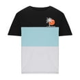 thumbnail image 4 of Chemises pour Hommes, T-Shirt à Manches Courtes Col Rond Patchwork Imprimé Entraînement Physique Sports, 4 of 4