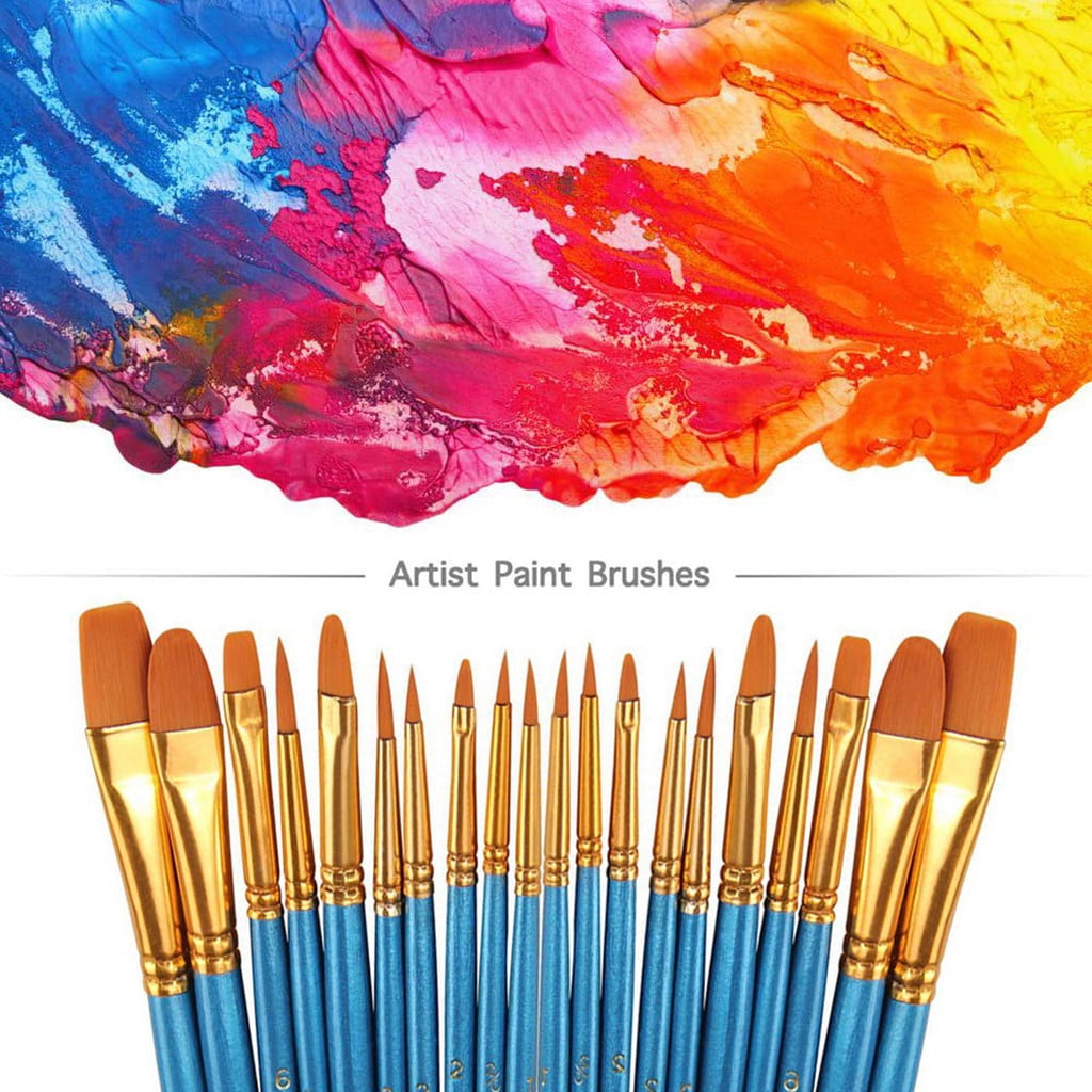 Paint Brush Set, 4 Pack 40 Pcs Paint Brushes for Acrylic Painting, Wat –  Loomini