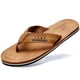 thumbnail image 1 of Sandalias tipo flip flop Quickshark de cuero vegano para hombre, talla 9, caqui, 1 of 7