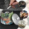 thumbnail image 4 of Yayeee Ashtray with Lid for Cigarette Smokeless Stainless Steel Home Ash Holder, Art Goldfish Bowl, 4 of 7
