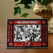 New Jersey Devils Art Glass Horizontal Frame