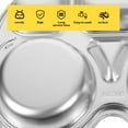 thumbnail image 3 of Raindrops  Kid Plates with Dividers Baby Placemats for Restaurants Child Silver, 3 of 8