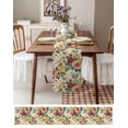 thumbnail image 3 of Ldtrchee Vintage Spring Floral Table Runner 60 Inches, Watercolor Farmhouse Botanical Bed Runner Dresser Scarves Tabletop for Indoor Outdoor Parties/Ceremony/Banquet, 13" x 60", 3 of 8