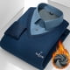 thumbnail image 1 of Camisa informal de dos piezas de lana gruesa y polar de invierno para hombre, camisa básica de punto, ropa de hombre de talla grande, 1 of 5
