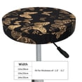 thumbnail image 2 of modern golden butterfly Round Bar Stool Seat Covers, Elastic Round Chair Cover Stool Seat Slipcover Bar Stool Cushions Round Pad for 12-14 inch, 2 of 5