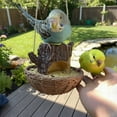 thumbnail image 6 of Cinvoph Bird Feeder Nest Pendant Outdoor Decorative Stump Shaped for Backyard Garden Courtyard Patio Outdoor Decor 4.5"x3.5", 6 of 9