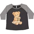 thumbnail image 3 of Inktastic Cute Teddy Bear Holding Flowers Women's Plus Size T-Shirt, 3 of 5